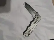 NORTHWEST TRAIL Tanto Blade Folding Knife with Line Cutter Window Break Camping