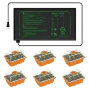 Seedling Trays with Heat Mat 10"x20.7" 6 Pack 72 Cells for Germination