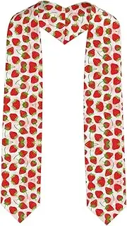 [SKKNT] Strawberry Print Graduation Shawl Stole For Academic Commencements Honor Sash Congratulations Gift