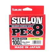Sunline P.E Line X8 Siglon 300M P.E 8 100LB Light Green (2318)