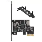 1*PCI-E To USB3.2 GEN1 Expansion Card 5Gbps Front Type-E A-Key Adapter for Mac