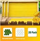 20PCS Bee HIve Frames Honey Foundation Comb Waxing For Langstroth Full Assembled