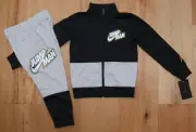 Air Jordan Boy 2 Piece Jogging Set ~ Black, Gray, White, Green & Yellow ~Jumpman
