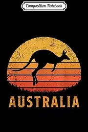 Composition Notebook: Australia Retro Kangaroo Gift Vintage Outback Sunset Aussie Journal/Notebook Blank Lined Ruled 6x9 100 Pages
