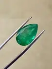 7.08CT Emerald, Deep Green Color, Pears Cut Gemstone from Zambia