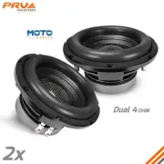2x PRV 8" Motorsports Subwoofer MT8SW800 Dual 4 Ohm 1600W Shallow Waterproof Sub