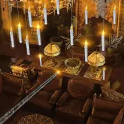 Floating Candles With Wand Remote Control, 12 Pack Led Flameless Flickering Stick Candles Battery Operated Harry Potter Floating Candles For Hallow...