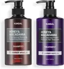Natural Shampoo and Conditioner Set [Amber Vanilla] 16.9Fl Oz (Pack of 2) Korean