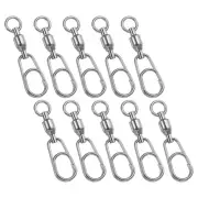 25Pcs 26Lbs Fishing Swivels Snaps Stainless Steel Barrel Swivels Ball Bearing