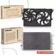 A/C Condenser & Cooling Fan Assembly w/ Bracket for Ford Taurus 13-14 3.5L 3.7L (for: Ford)