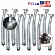 10pcs Dental Fiber Optic High Speed Turbine LED 3 Spray Handpiece E-generator 4H