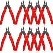 10 Pack 170 Wire Cutters, 5 Inch Small Precision Flush Cut Pliers with Spring...