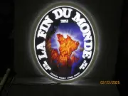 La Fin Monde Krystal Artlite Display Lighted Sign NOS