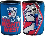 Western Bulldogs AFL Footy Stubby Holder Can Cooler with Bottle Opener