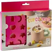 Decora 0255237 Mini Milk CupCookies Cookie Cutter Ideal for 22 Mini Biscuits with Football Motifs to Sink into The Milk for Christmas Breakfast. Dimensions: 21 x 14.7 x 1.7 cm