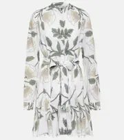 [Juliet Dunn] Juliet Dunn Floral cotton minidress UK 14 white