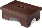 Wooden Step Stool, One Step Stool for Adults, Wooden Bedside Step Stool with 400