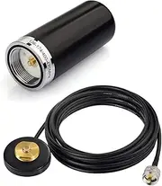 [Bingfu] PL259 Male Mobile Radio Antenna Dual Band VHF UHF 136-174MHz 400-470MHz NMO Mount Vehicle Ham Radio Magnetic Base Antenna Low Profile for Car Truck Amateur Radio Marine VHF Radio