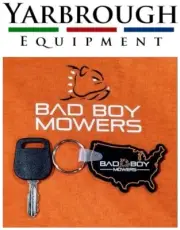 NEW OEM BAD BOY MOWER KEY WITH BAD BOY KEY CHAIN #042-9000-00