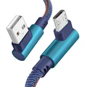 4PC Type C Micro USB Denim Braided Data Cable