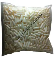 500 EMPTY GELATIN CAPSULES ~SIZE 0 ~ Colored White Opaque (Kosher/Halal) gel