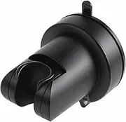 Shower Head Holder with Suction Cup, Removable Hand Shower Holder, Shower Head Holder Without Drilling, Universal Adjustable Shower Head Holder, Shower Head Holder Made of ABS Plastic (Black)