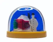 VINTAGE CHRISTMAS SNOW GLOBE CHRISTMAS SNOWMAN UNUSED RARE