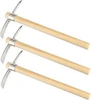 3 PCS 16 Inch Mattock Pick Axe, Stainless Steel Pick Mattock Hoe, Garden Pick, Pick Mattock for Weeding, Loosening Soil, Planting Vegetables, Digging Holes, Chopping Roots and Much More