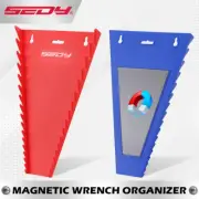 SEDY 2Pack Magnetic Wrench Organizer 1/4"-1/16"& 6-24mm Spanner Rack Tool Holder