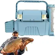 Big Tackle Box - Fishing Tool Large Portable Storage Box - Multifunctional Lightweight Tacklebox Storage Outdoor Organization Station for Adults