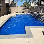 Summer Pool Cover Pool Heaters with Grommets for Above Ground Inground Pools Heavy Duty Rectangle Solar Pool Covers Floating Tarpaulin