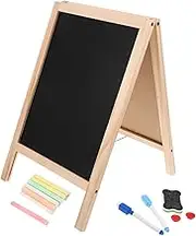INOOMP 1 Set Freestanding Double Sided Chalk Board Erasable Whiteboard for Creative Expression and Imagination for Home and Classroom Use