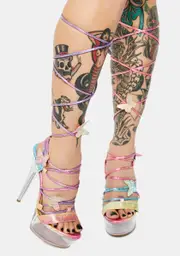 Rainbow Next Level Hottie Platform Heels