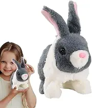 Realistic Electric Bunny Toy | Cute Electric Shaking Ears Rabbit Doll | Adorable Walking Bunny Plush Toy for Girls Boys Kids Children