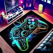 Gaming Rug for Boys Teen Room, Non-Slip 3D Colorful Gamer Area Rug Carpet, Large Video Games Controller Gamepad Play Mat for Playroom Bedroom Living Room Floor Decor (Color 3, 160x120cm)