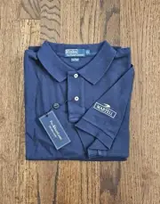 Polo Ralph Lauren Mesh Polo Short Sleeve Shirt W/ Martell Cognac - Navy Blue XL