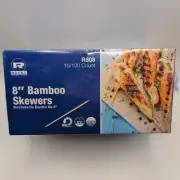NEW Royal 8" Bamboo Skewers Work Great w/ Grill & Oven ~ Case of 1,600 :16 X 100