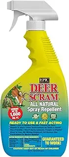 Deer Scram All Natural Granular Repellent - All-Natural, Animal, People and Pet Safe Granule from EPIC Repellents (32 Fl Oz, RTU)