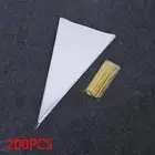200Pcs Cone Bags Cello Treat Bag Bag Triangle Bags for Candy