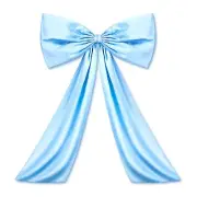 Large Sky Blue 24 x 36 Inches Bow Big Coquette Bow for Birthday Party Room Wa...