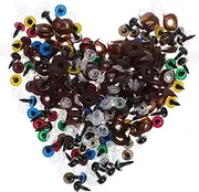 DECORNIJIA Eyes Small 100 Sets Safety Eyes Washers for Stuffed Animals for Soft Toys Plush Animal Making