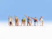 Noch 15829 Ho Scale Skiers with Skis in Hand Pcs. 6