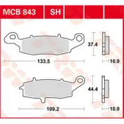 TRW Lucas Sintered lining MCB843SH