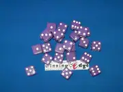 NEW 50 PURPLE OPAQUE DICE w/ WHITE PIPS FREE SHIPPING BUNCO YAHTZEE CRAPS