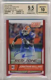 2016 SCORE RED ZONE AUTOGRAPH, 02/25, JONATHAN BULLARD, RC, BEARS, BGS 9.5