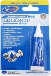 V-Tech High Strength Threadlocker, Blue, 6 Ml