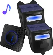 Solar Driveway Alarms, Long Range Outside Weatherproof Alarm System Alarm, Wi...