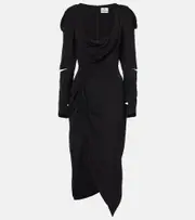 [Vivienne Westwood] Vivienne Westwood Panther draped midi dress AU 8 black