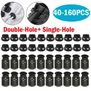 Spring Loaded Toggle Stop Cord Locks End Plastic Single double Hole stoppers ##Y