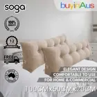 SOGA 2X 100cm Beige Triangular Wedge Bed Pillow Headboard Tatami Cushion Decor
